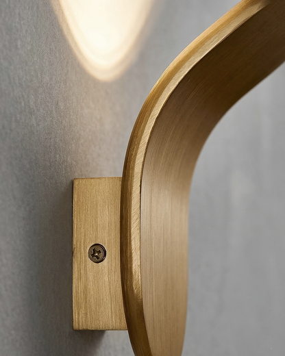 Gebogen Wandlamp Modern Minimalistisch Design Geborstelde Afwerking Diffuus Licht Decoratieve Wandverlichting voor Gang Slaapkamer Woonkamer