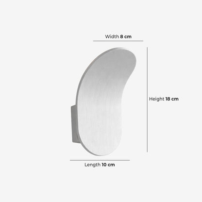 Gebogen Wandlamp Modern Minimalistisch Design Geborstelde Afwerking Diffuus Licht Decoratieve Wandverlichting voor Gang Slaapkamer Woonkamer