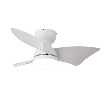 Moderne plafondventilator met verlichting en afstandsbediening zilver houtnerf 70cm