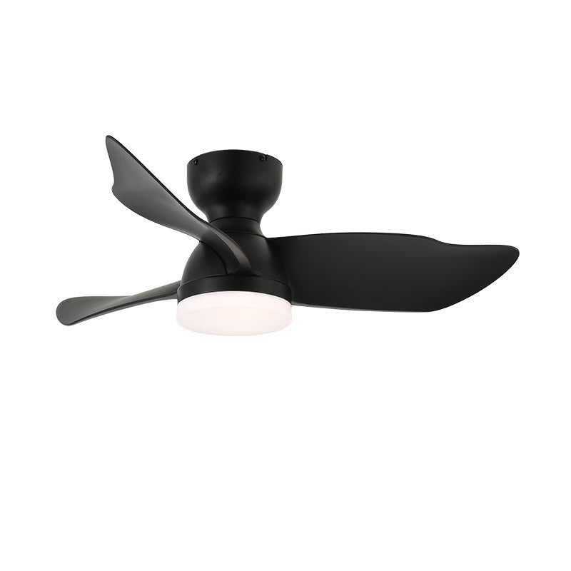 Moderne plafondventilator met verlichting en afstandsbediening zilver houtnerf 70cm