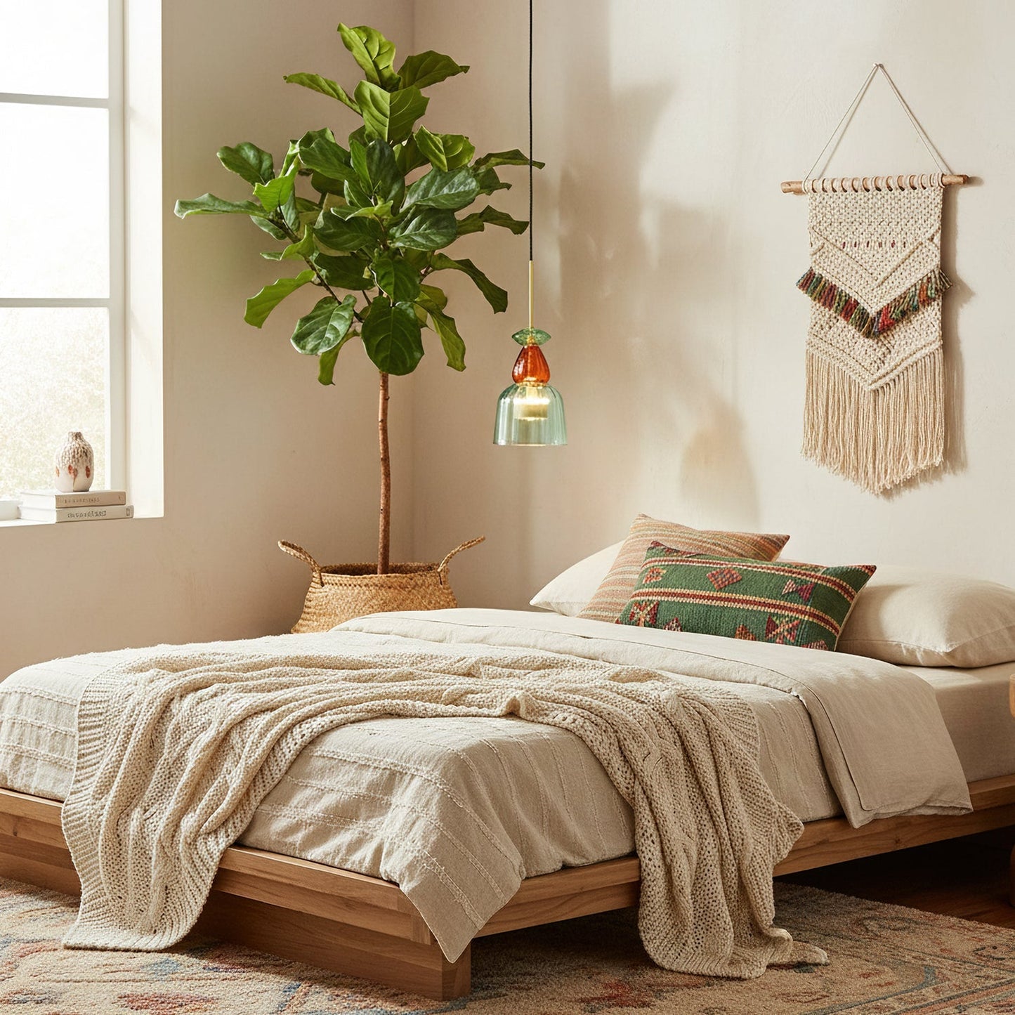 Glazen Hanglamp met Gekleurde Kap – Scandinavisch Verlichtingsdesign met Geïntegreerde LED – Macaron Jar Pendant Light