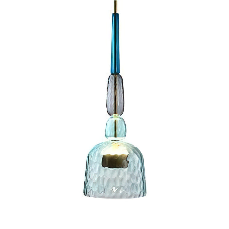 Glazen Hanglamp met Gekleurde Kap – Scandinavisch Verlichtingsdesign met Geïntegreerde LED – Macaron Jar Pendant Light