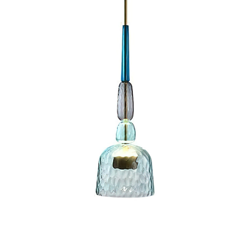 Glazen Hanglamp met Gekleurde Kap – Scandinavisch Verlichtingsdesign met Geïntegreerde LED – Macaron Jar Pendant Light