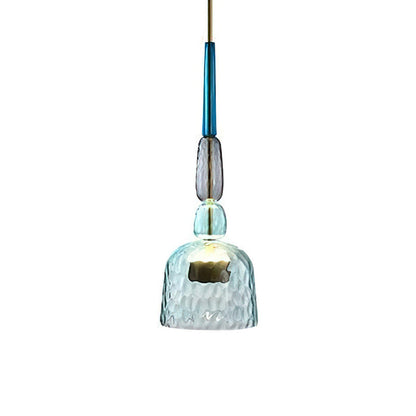 Glazen Hanglamp met Gekleurde Kap – Scandinavisch Verlichtingsdesign met Geïntegreerde LED – Macaron Jar Pendant Light