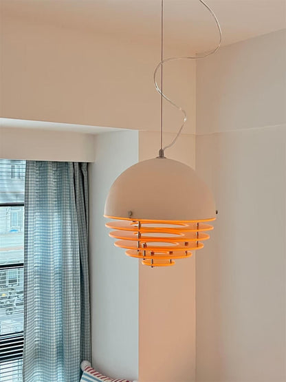 Stijlvolle Hanglamp Bauhaus Design Oranje-Wit Sfeerverlichting voor Moderne Interieurs