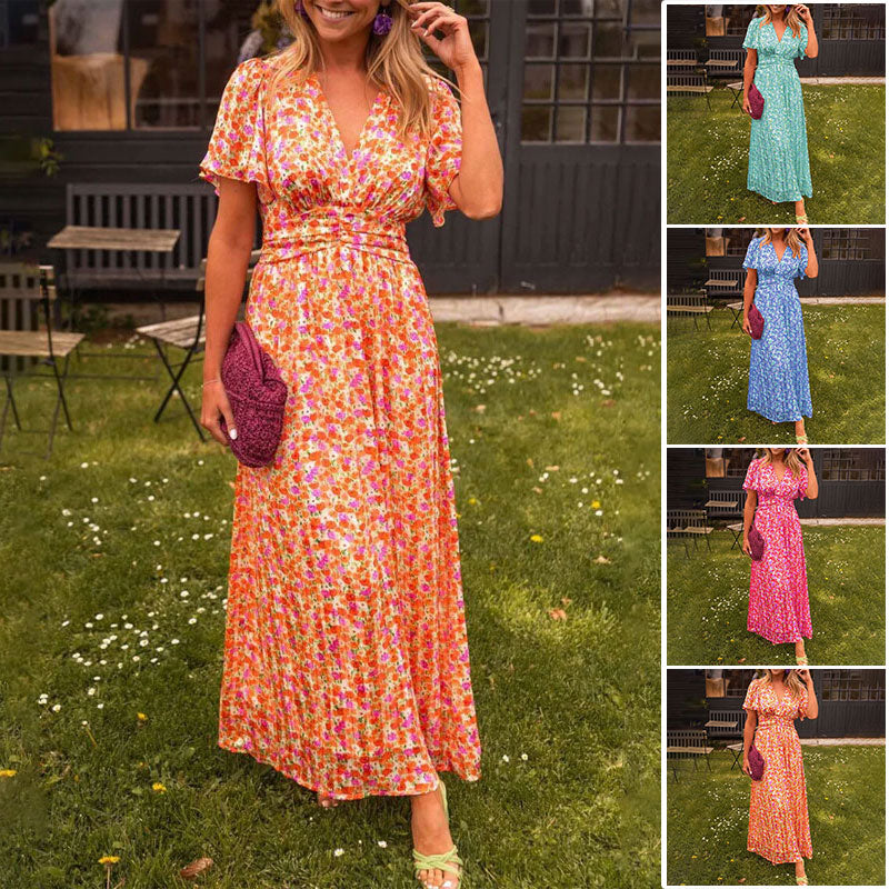 Camille | Lange Jurk Dames met V-hals voor Feestelijke Kleding 7
