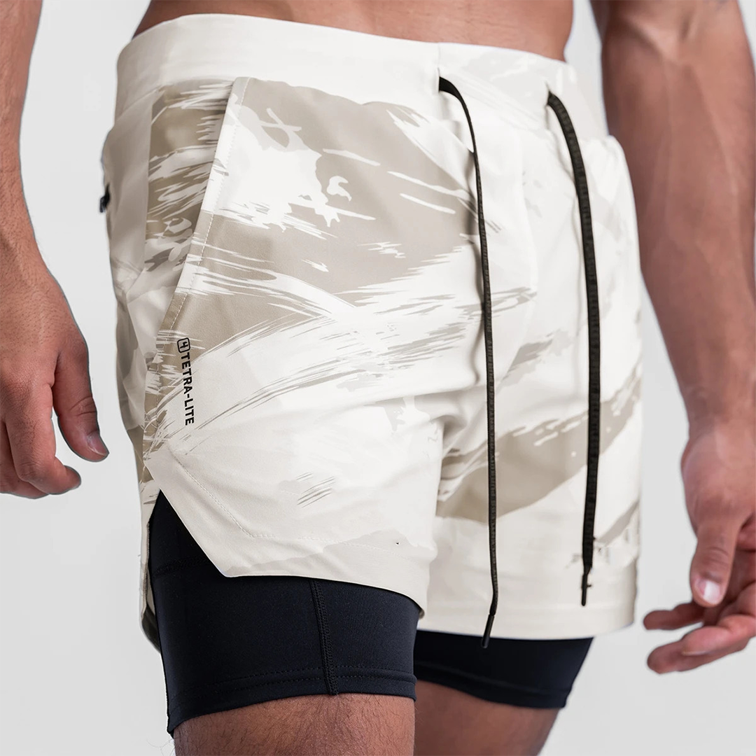 Heren Sportshort 2-in-1 Waterdichte Trainingsbroek