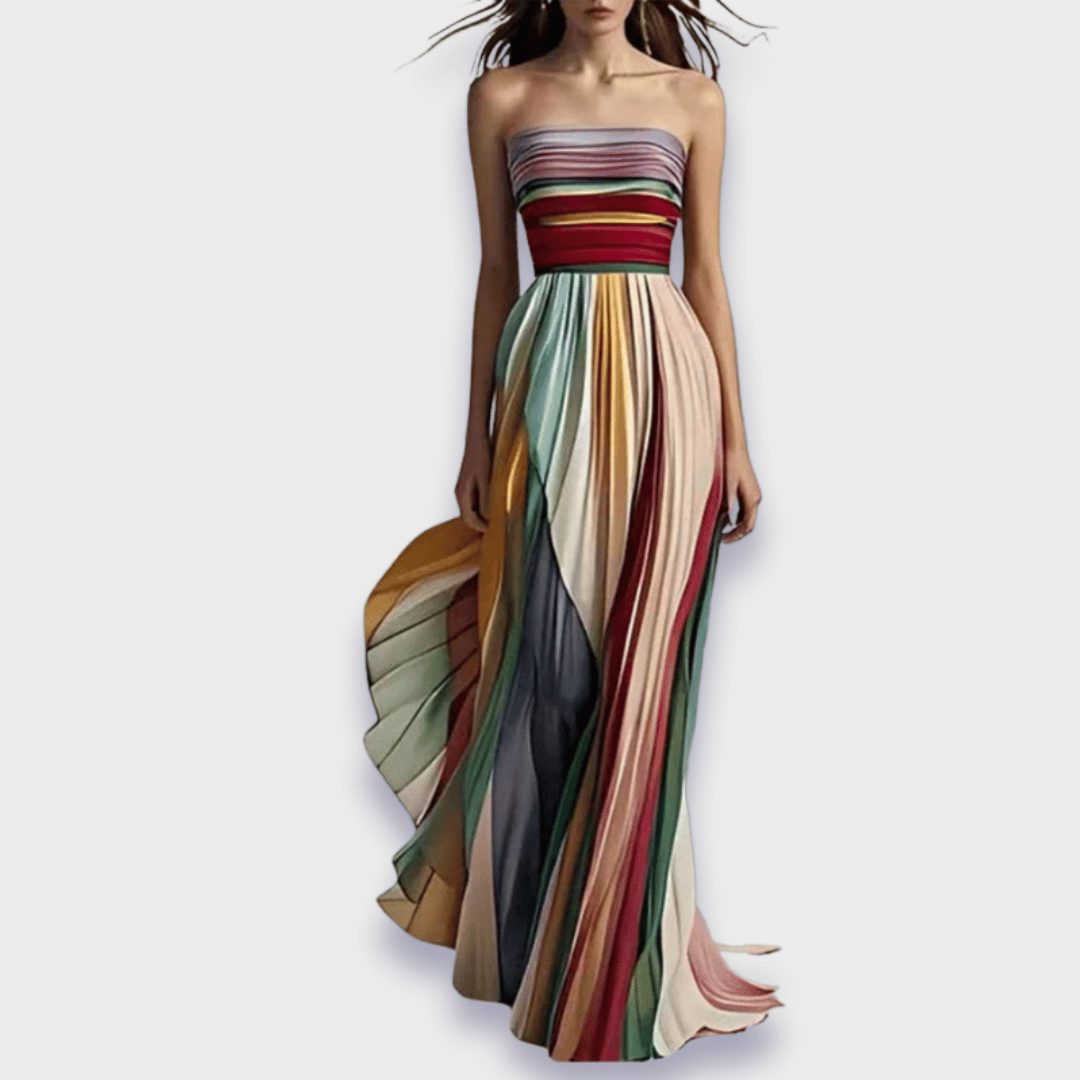 Jurk met Blote Schouders Zomerjurk Maxi Stijl - StudioMarella