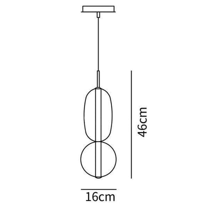 Hanglamp Gekleurd Glas Organisch Vormgegeven Retro Sfeerverlichting Woonkamer