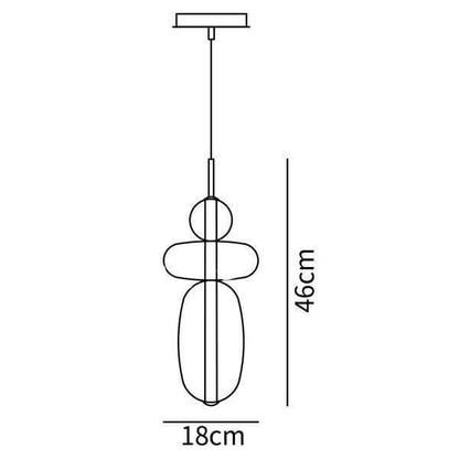 Hanglamp Gekleurd Glas Organisch Vormgegeven Retro Sfeerverlichting Woonkamer