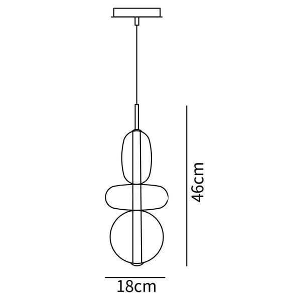 Hanglamp Gekleurd Glas Organisch Vormgegeven Retro Sfeerverlichting Woonkamer