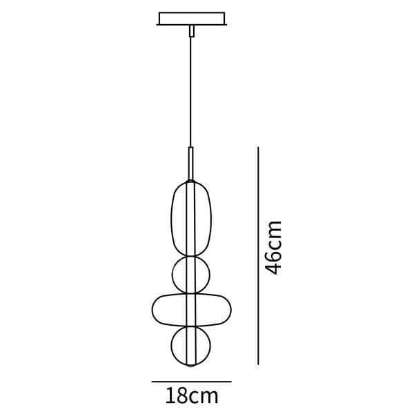 Hanglamp Gekleurd Glas Organisch Vormgegeven Retro Sfeerverlichting Woonkamer
