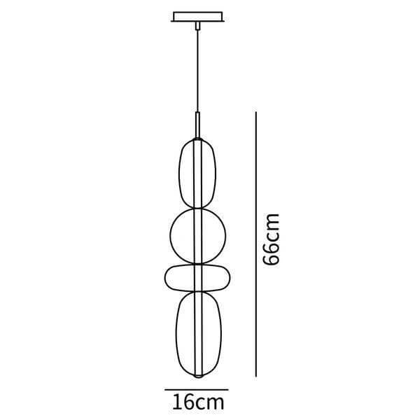 Hanglamp Gekleurd Glas Organisch Vormgegeven Retro Sfeerverlichting Woonkamer