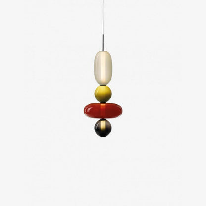 Hanglamp Gekleurd Glas Organisch Vormgegeven Retro Sfeerverlichting Woonkamer