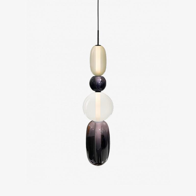 Hanglamp Gekleurd Glas Organisch Vormgegeven Retro Sfeerverlichting Woonkamer