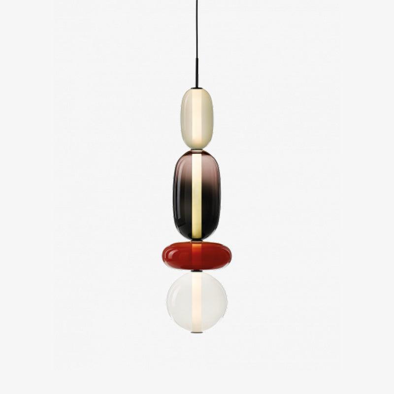 Hanglamp Gekleurd Glas Organisch Vormgegeven Retro Sfeerverlichting Woonkamer