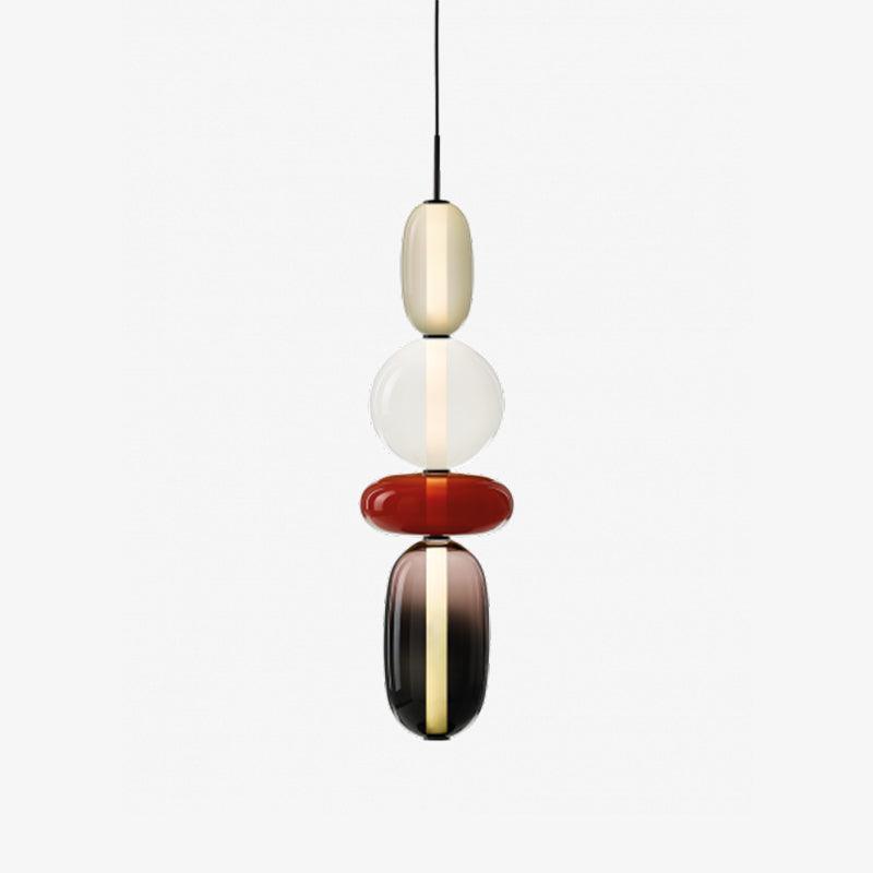 Hanglamp Gekleurd Glas Organisch Vormgegeven Retro Sfeerverlichting Woonkamer