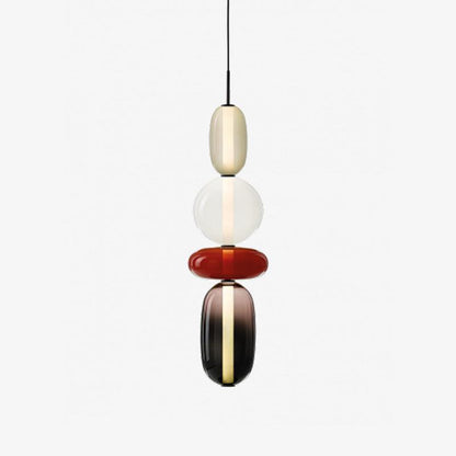 Hanglamp Gekleurd Glas Organisch Vormgegeven Retro Sfeerverlichting Woonkamer