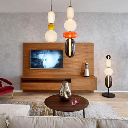 Hanglamp Gekleurd Glas Organisch Vormgegeven Retro Sfeerverlichting Woonkamer