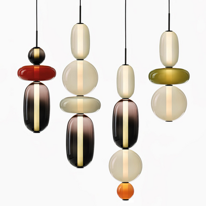 Hanglamp Gekleurd Glas Acryl LED Dimbaar Metaal 16-18cm 8 Modellen Woonkamer Eetkamer Modern
