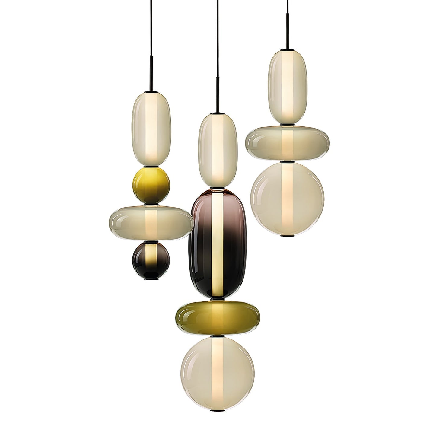 Hanglamp Gekleurd Glas Acryl LED Dimbaar Metaal 16-18cm 8 Modellen Woonkamer Eetkamer Modern