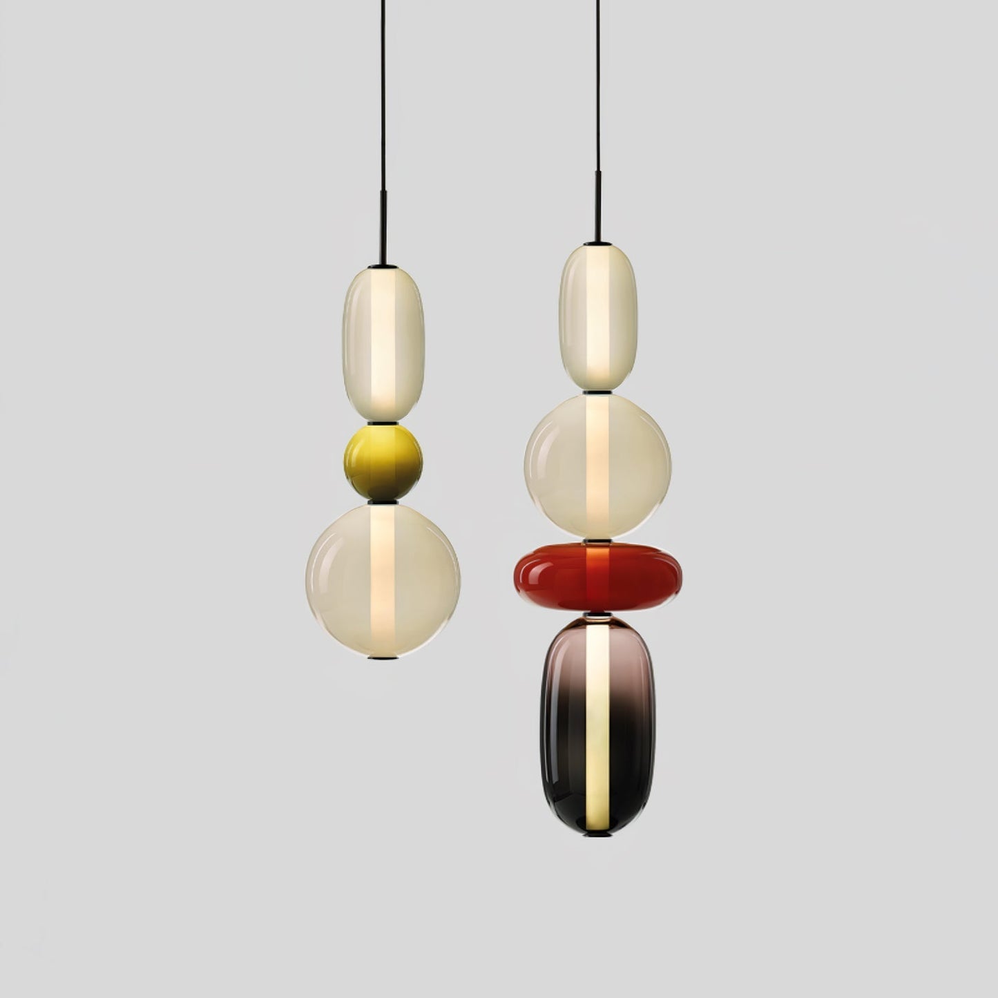 Hanglamp Gekleurd Glas Acryl LED Dimbaar Metaal 16-18cm 8 Modellen Woonkamer Eetkamer Modern