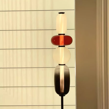 Glazen Vloerlamp met Handgeblazen Kap Zwarte Standaard Modern Design Woonkamer Verlichting