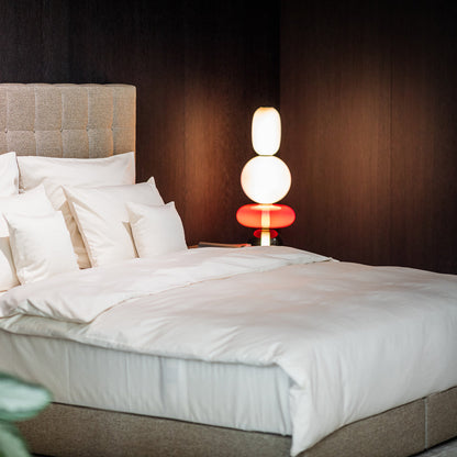 Glazen Vloerlamp met Handgeblazen Kap Zwarte Standaard Modern Design Woonkamer Verlichting