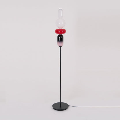 Vloerlamp Glas LED 130 of 160 cm Rood Wit Zwart Woonkamer Design Staande Lamp Lichtobject Interieur