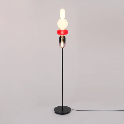 Vloerlamp Glas LED 130 of 160 cm Rood Wit Zwart Woonkamer Design Staande Lamp Lichtobject Interieur