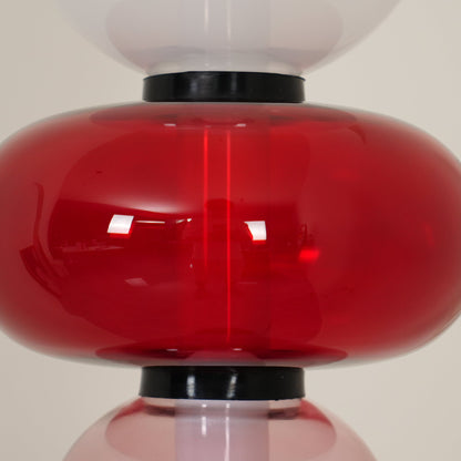 Vloerlamp Glas LED 130 of 160 cm Rood Wit Zwart Woonkamer Design Staande Lamp Lichtobject Interieur