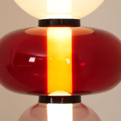 Vloerlamp Glas LED 130 of 160 cm Rood Wit Zwart Woonkamer Design Staande Lamp Lichtobject Interieur