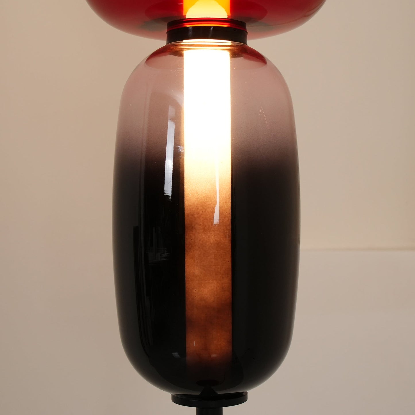 Vloerlamp Glas LED 130 of 160 cm Rood Wit Zwart Woonkamer Design Staande Lamp Lichtobject Interieur