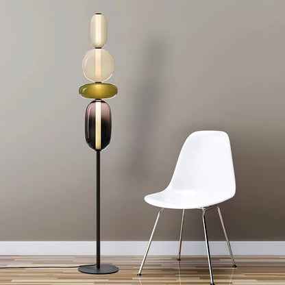 Vloerlamp Glas LED 130 of 160 cm Rood Wit Zwart Woonkamer Design Staande Lamp Lichtobject Interieur