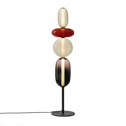 Vloerlamp Glas LED 130 of 160 cm Rood Wit Zwart Woonkamer Design Staande Lamp Lichtobject Interieur