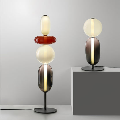 Vloerlamp Glas LED 130 of 160 cm Rood Wit Zwart Woonkamer Design Staande Lamp Lichtobject Interieur