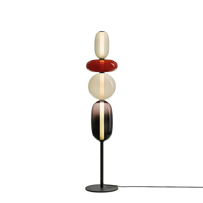 Vloerlamp Glas LED 130 of 160 cm Rood Wit Zwart Woonkamer Design Staande Lamp Lichtobject Interieur