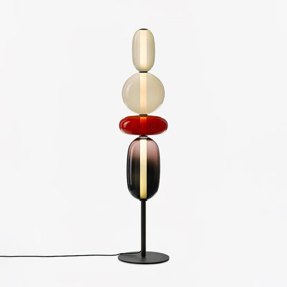 Vloerlamp Glas LED 130 of 160 cm Rood Wit Zwart Woonkamer Design Staande Lamp Lichtobject Interieur