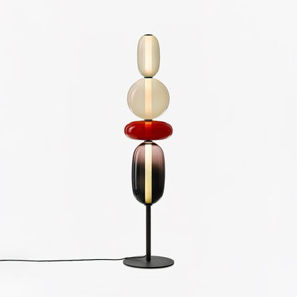 Vloerlamp Glas LED 130 of 160 cm Rood Wit Zwart Woonkamer Design Staande Lamp Lichtobject Interieur