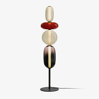 Vloerlamp Glas LED 130 of 160 cm Rood Wit Zwart Woonkamer Design Staande Lamp Lichtobject Interieur