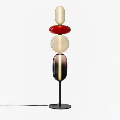 Vloerlamp Glas LED 130 of 160 cm Rood Wit Zwart Woonkamer Design Staande Lamp Lichtobject Interieur