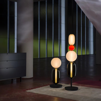Vloerlamp Glas LED 130 of 160 cm Rood Wit Zwart Woonkamer Design Staande Lamp Lichtobject Interieur
