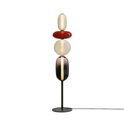 Vloerlamp Glas LED 130 of 160 cm Rood Wit Zwart Woonkamer Design Staande Lamp Lichtobject Interieur