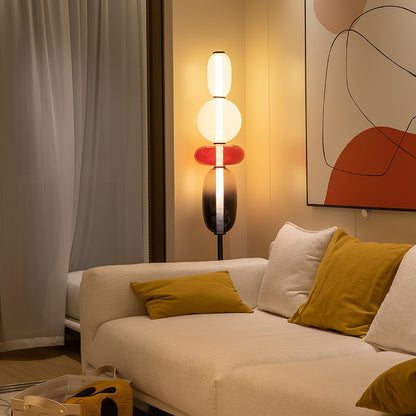 Vloerlamp Glas LED 130 of 160 cm Rood Wit Zwart Woonkamer Design Staande Lamp Lichtobject Interieur
