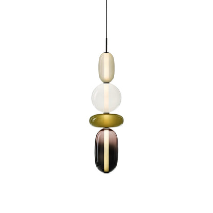 Glazen Hanglamp met Handgeblazen Kappen – Moderne Verlichting met Ambachtelijk Glaswerk