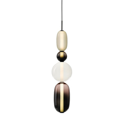 Glazen Hanglamp met Handgeblazen Kappen – Moderne Verlichting met Ambachtelijk Glaswerk