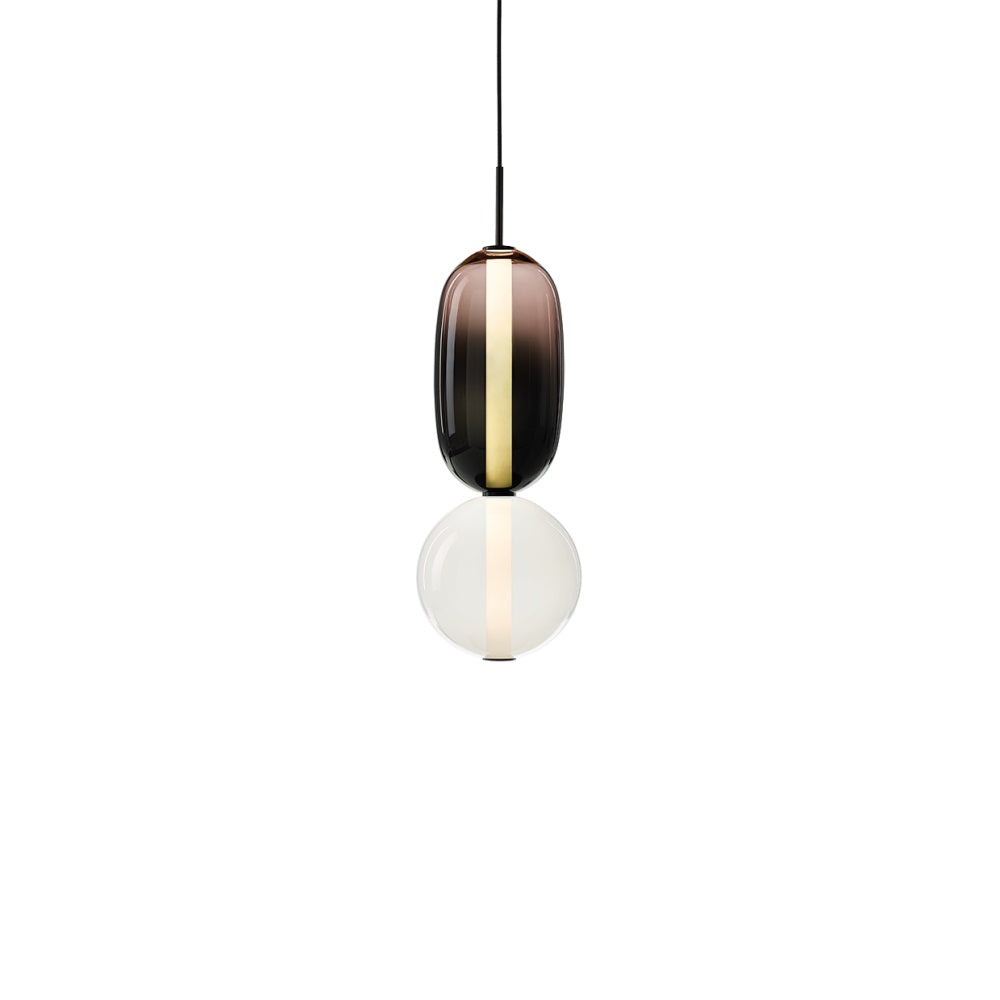 Glazen Hanglamp met Handgeblazen Kappen – Moderne Verlichting met Ambachtelijk Glaswerk