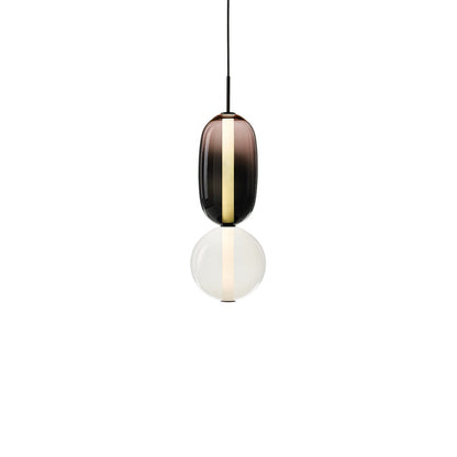 Glazen Hanglamp met Handgeblazen Kappen – Moderne Verlichting met Ambachtelijk Glaswerk