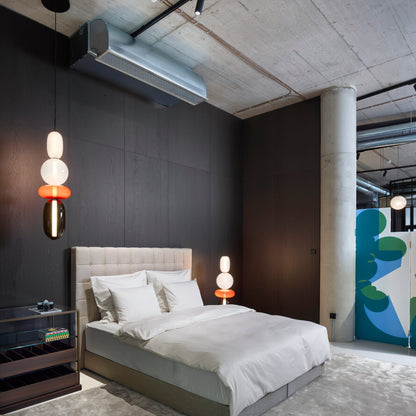 Glazen Hanglamp met Handgeblazen Kappen – Moderne Verlichting met Ambachtelijk Glaswerk
