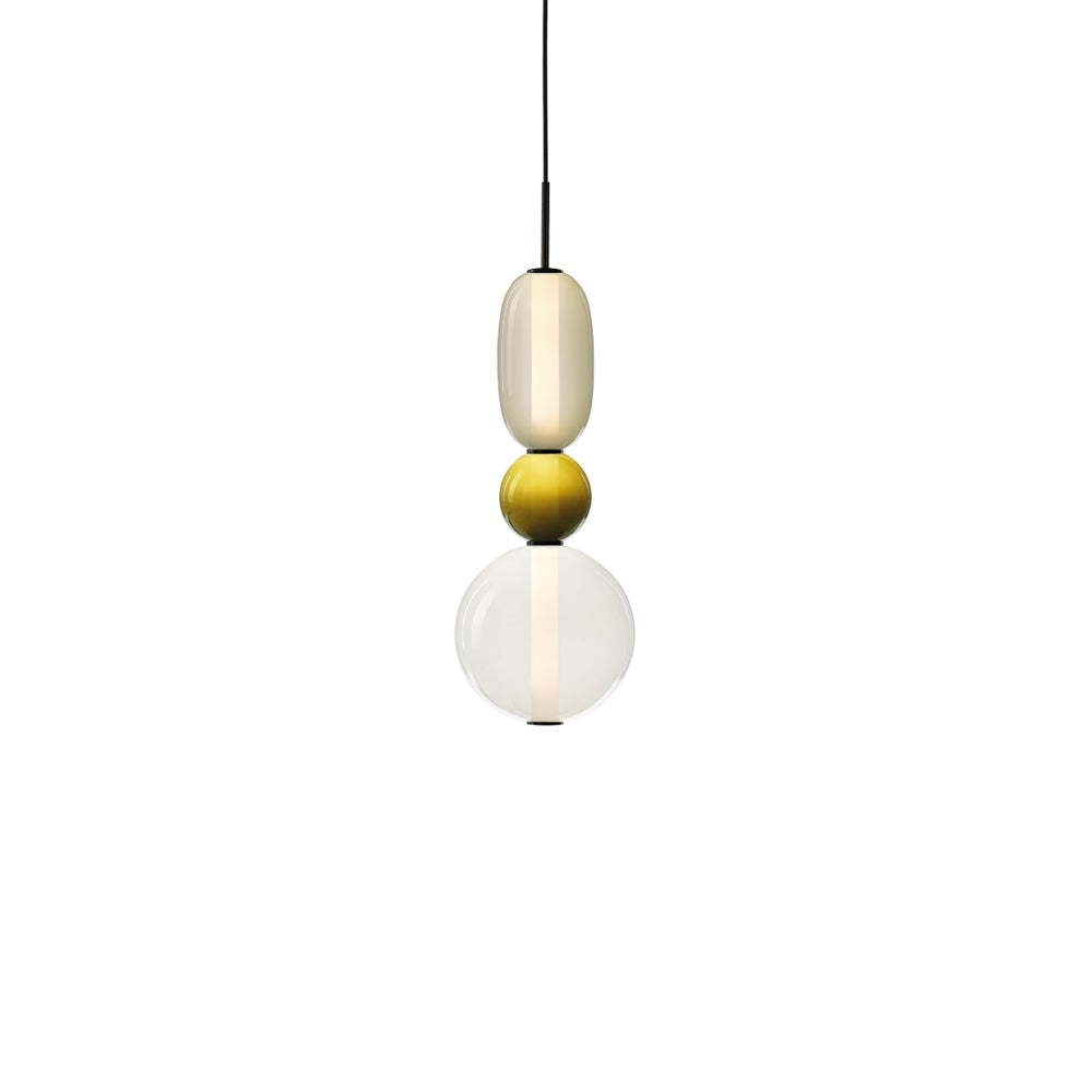 Glazen Hanglamp met Handgeblazen Kappen – Moderne Verlichting met Ambachtelijk Glaswerk